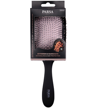 PARSA Beauty Wet & Dry Paddle Brush dickes Haar schwarz