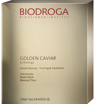 Biodroga Anti-Aging Pflege Golden Caviar Instant Beauty Firming & Hydration Vliesmaske 5 x 16 ml