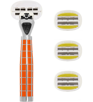 Shave Lab Damenrasierer Tres Starter Set Wild Orange P.L.6+ Griff + 4 Klingen 1 Stk.