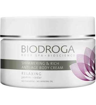 Biodroga Körperpflege Relaxing Shimmering & Rich Anti-Age Body Cream 200 ml