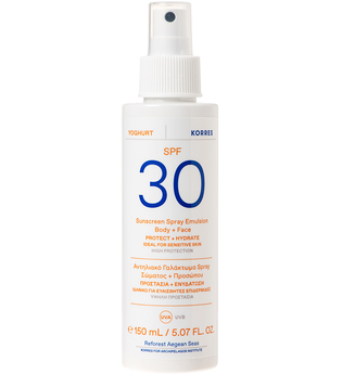 KORRES YOGHURT Sonnenschutz Sprüh-Emulsion für Gesicht & Körper SPF30 Sonnenspray 150.0 ml