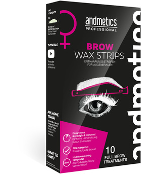 Andmetics andmetics Brow Wax Strips Women Professional 10 Stück Enthaarungstools 10.0 pieces