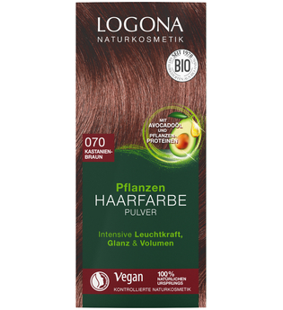 Logona Pflanzen-Haarfarbe Pulver 070 kastanienbraun 100 Gramm