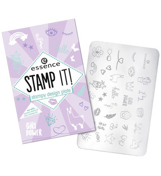Essence Nägel Nagellack Stamp It! Stampy Design Plate Nr. 01 Nails Just Wanna Have Fun! 1 Stk.