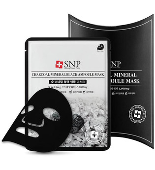 SNP - Gesichtsmaske - Charcoal Mineral Black Ampoule Mask