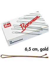 Baronesse Haarklemmen 6,5 cm 12er-Pack Gold