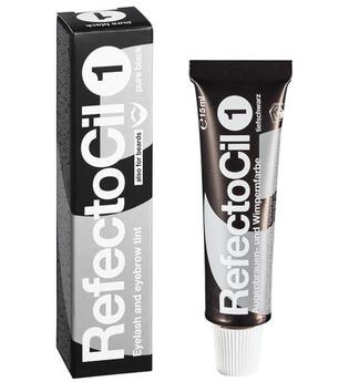 RefectoCil Augenbrauen- und Wimpernfarbe Tiefschwarz, für braune bis schwarze Färbung, Inhalt 15 ml