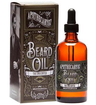 Apothecary87 Pflege Bartpflege The Unscented Beard Oil mit Pipette 100 ml