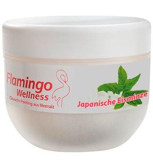 Flamingo Wellness Duschpeeling Meersalz Japanische Eisminze, Dose 350 g