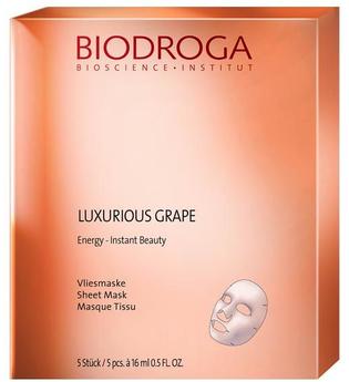 Biodroga Gesichtspflege Effect Care Luxurious Grape Energy Instant Beauty Sheet Mask 5 x 16 ml