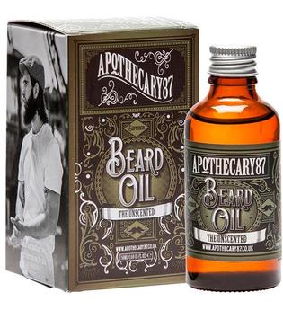 Apothecary87 Pflege Bartpflege The Unscented Beard Oil mit Pipette 50 ml