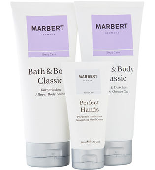Marbert Pflege Bath & Body Geschenkset Body Lotion 200 ml + Shower Gel 200 ml + Handcream 50 ml 1 Stk.