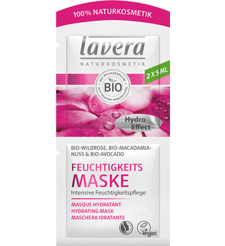 Lavera Gesichtspflege Faces Masken Bio-Wildrose, Bio-Macadamianuss & Bio-Avocado Feuchtigkeits Maske 2 x 5 ml
