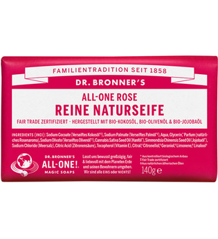 Dr. Bronner's Pflege Körperpflege All-One Rose Reine Naturseife 140 g