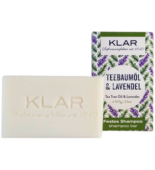 Klar's Festes Shampoo Teebaumöl & Lavendel 100 g