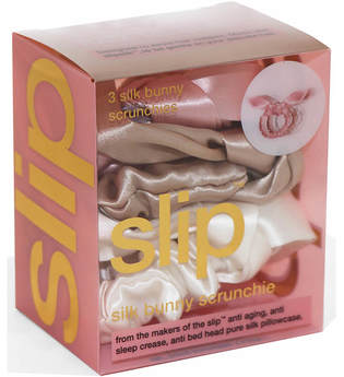 Slip - The Bunny Set Aus Drei Haargummis Aus Seide - Weiß - one size