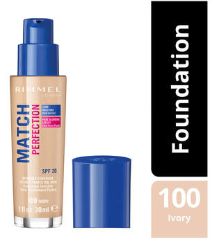 Rimmel London SPF 20 Match Perfection Foundation 30ml (Various Shades) - Ivory