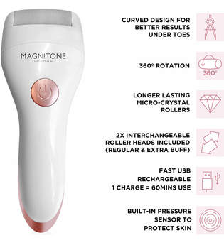 Magnitone Well Heeled 2 Rechargeable Express Pedi - White