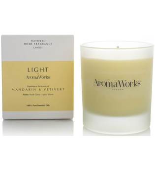 AromaWorks London Light Range Mandarin & Vetivert Candle 300g