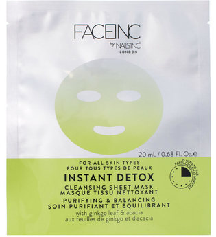FACEINC by nails inc. Instant Detox Cleansing Sheet Mask - Purifying and Balancing