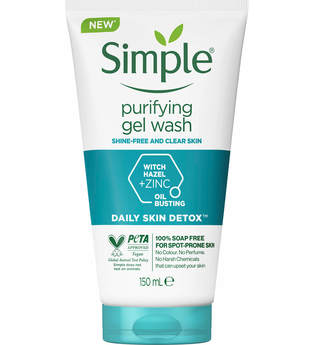 Simple Daily Skin Detox Purifying Face Wash 3 x 150ml