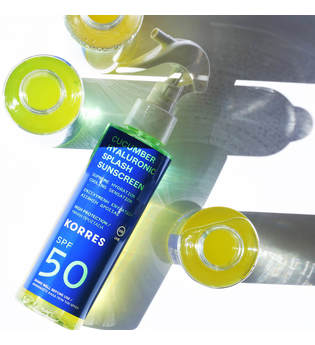 Korres Cucumber Hyaluronic Splash SPF 50 2-Phasen-Sonnenschutzspray Für Gesicht Und Körper 150ml Sonnenspray