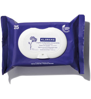 KLORANE Soothing Make-Up Removal Wipes with Cornflower (25 Wipes) - Biodegradable
