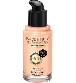 Max Factor Facefinity All Day Flawless 3 in 1 Vegan Foundation 30ml (Various Shades) - C40 - LIGHT IVORY