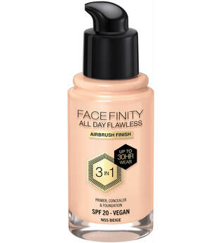 Max Factor Facefinity All Day Flawless 3 in 1 Vegan Foundation 30ml (Various Shades) - N55 - BEIGE