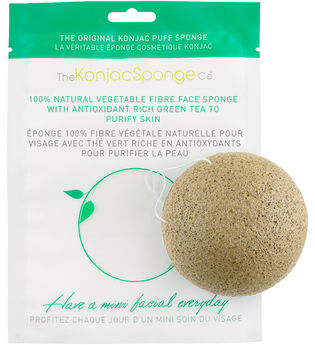 The Konjac Sponge The Korean Konjac Rich Green Tea Gesichtsschwamm  1 Stk