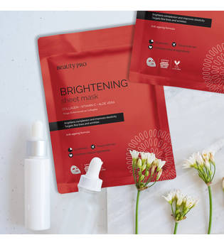 BeautyPro BRIGHTENING Collagen Sheet Mask with Vitamin C 23g