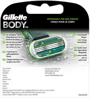 Gillette 557 Body Razor Blades - DE - 4 Rasierklingen