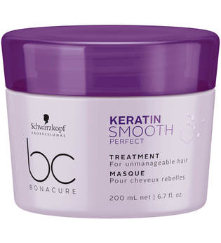 Schwarzkopf Professional Haarkur »BC Bonacure Keratin Smooth Perfect Treatment«, 1-tlg., Für widerspenstiges Haar, 200 ml
