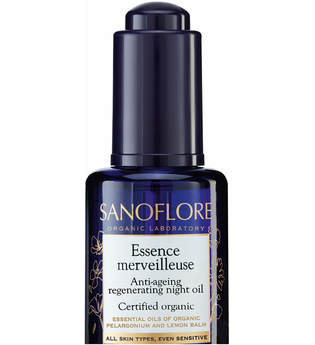 Sanoflore Certified Organic Essence Merveilleuse Anti-Ageing Regenerating Night Oil 30ml
