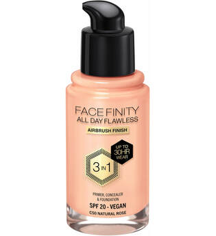 Max Factor Facefinity All Day Flawless 3 in 1 Vegan Foundation 30ml (Various Shades) - C50 - NATURAL ROSE