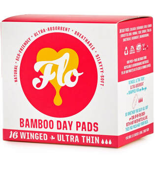 Flo Bamboo Pads, Winged + Ultra-thin Intimpflege 16.0 pieces