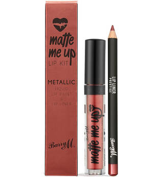 Barry M Cosmetics Matte Me Up Metallic Lip Kit (Various Shades) - Prestige