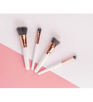 INVOGUE Produkte Brushworks - Travel Makeup Brush Set - White & Gold Geschenkset 1.0 pieces