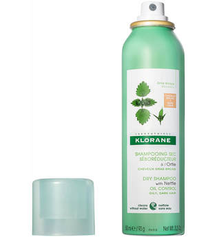 KLORANE Purifying Tinted Dry Shampoo with Nettle for Oily Brown-Dark Hair 150ml