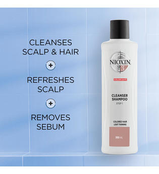 NIOXIN 3-Teil System 3 Cleanser Shampoo für gefärbtes Haar mit leichter Ausdünnung 1000ml