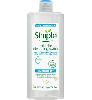 Simple Water Boost Micellar Cleansing Water for Dehydrated Skin 3 x 400ml