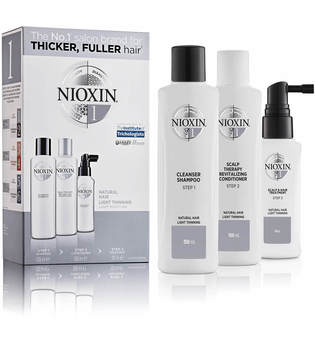 NIOXIN 3-teiliges System 1 Schnupperkit für natürliches Haar mit leichter Ausdünnung Kit