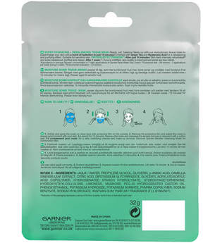 Garnier Moisture Bomb Green Tea Hydrating Face Sheet Mask for Combination Skin 32g