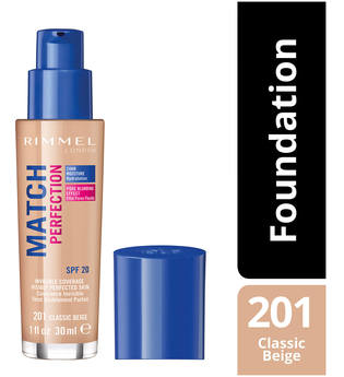 Rimmel London SPF 20 Match Perfection Foundation 30ml (Various Shades) - Classic Beige