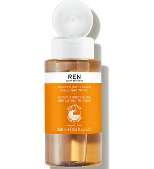 REN Clean Skincare Ready Steady Glow Daily AHA Tonic 250ml and Radiance Brightening Dark Circle Eye Cream 15ml
