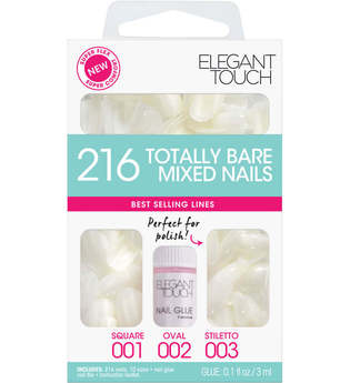 Elegant Touch Total Bare Nails Bumper Kit - normales gemischtes Set (Stiletto / Oval / Quadrat)
