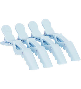 The Vintage Cosmetic Company 4 Piece Sectioning Clips - Soft Touch Blue