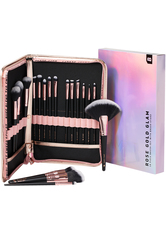 Rose Gold Glam 18 Piece Brush Set With Brush Stand