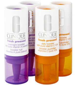 Clinique Pflege Exfoliationsprodukte Fresh Pressed Daily Booster with Pure Vitamin C 10% 8,5 g + Overnight Booster with Pure Vitamin A (retinol) 8,5 g 2 x 8,50 g