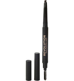 Makeup Revolution - Augenbrauenstift - Duo Brow Pencil - Dark Brown